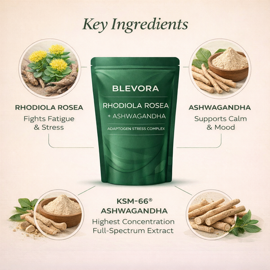 Rhodiola Rosea + Ashwagandha capsules