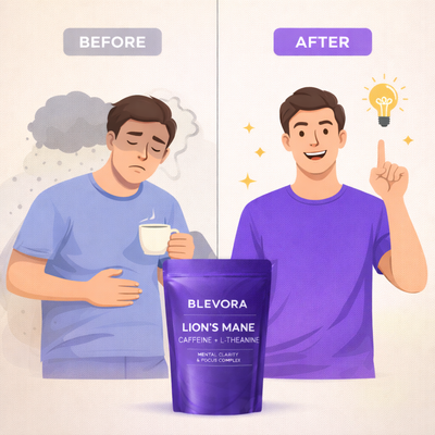 Lion's Mane Caffeine &  L-Theanine capsules